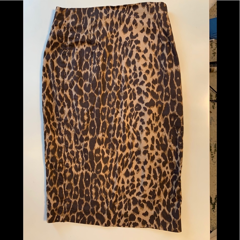 Express Leopard Pencil Skirt